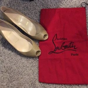 Christian Louboutin peep toe pumps